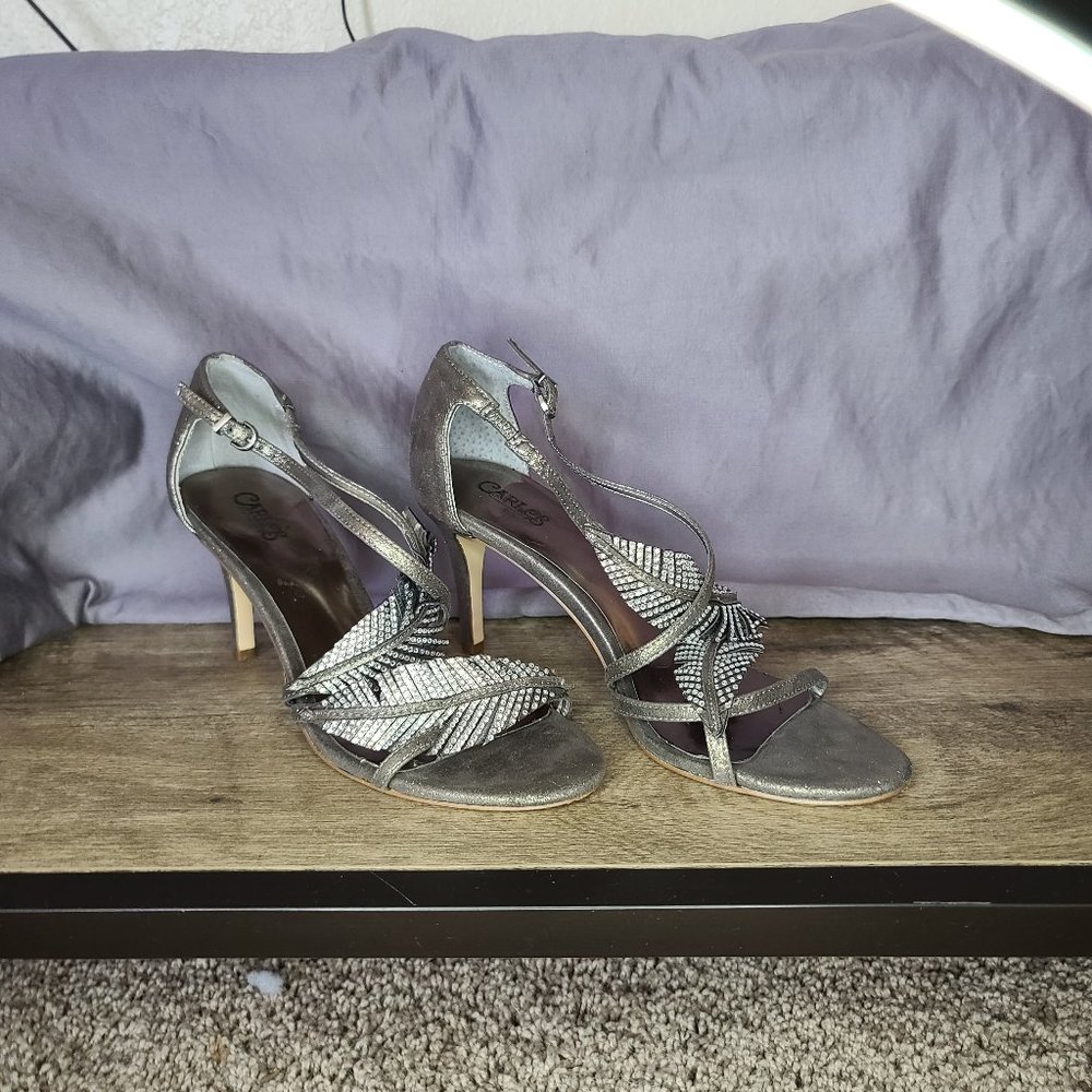 silver circus heels